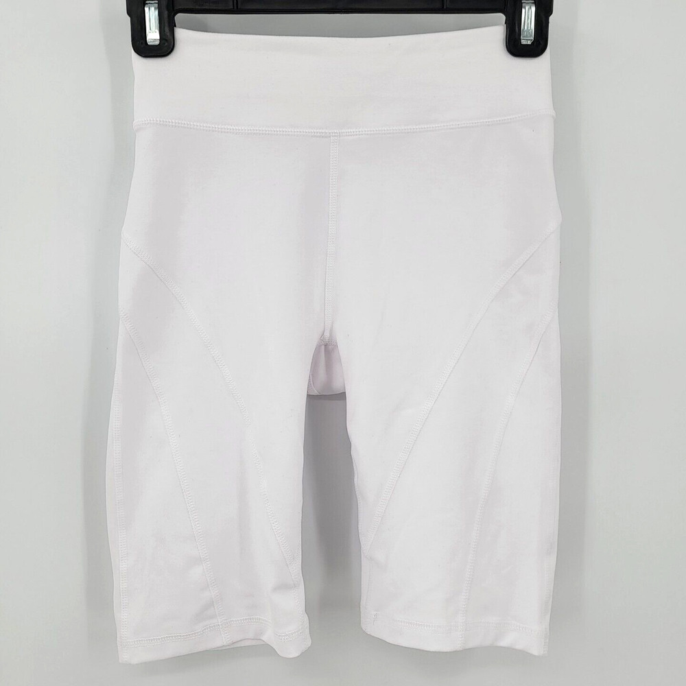 Free People Movement Women's XS White Biker Baby Athletic Biker Shorts Yoga